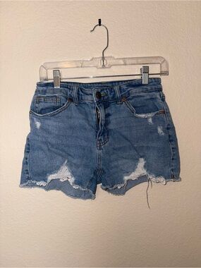 wild fable Distressed Light Blue Denim Shorts